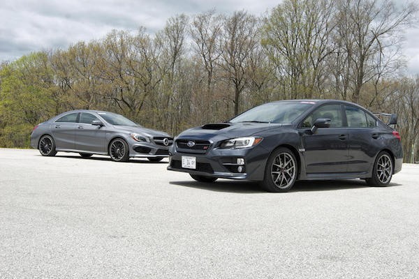 Subaru WRX STI “can chien” Mercedes CLA45 AMG-Hinh-12